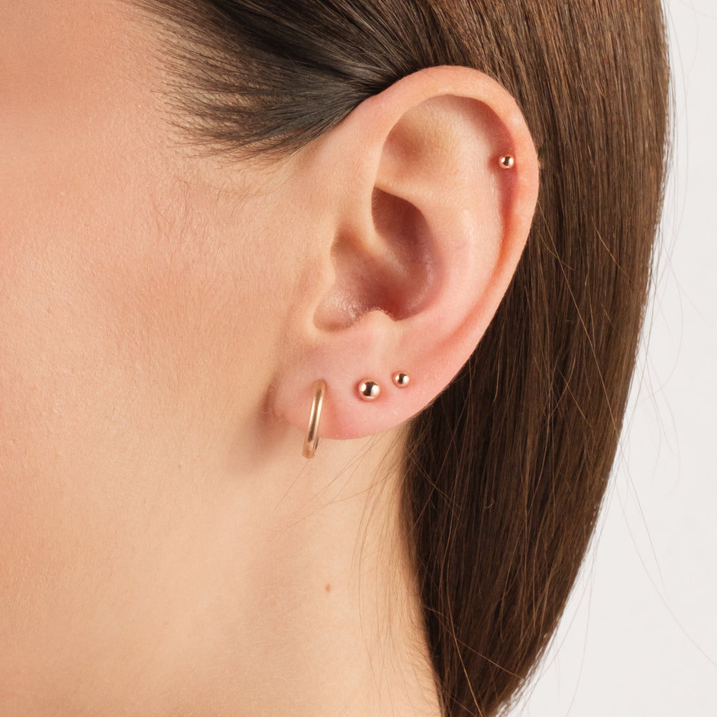 Mini Ball Stud Earrings Rose Gold Plated - Simply Whispers