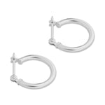14k White Gold Mini Hoop Earrings - Simply Whispers