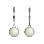 925 Sterling Silver Mother Of Pearl Silver Drop Earrings - Simply Whispers