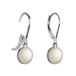 925 Sterling Silver Mother Of Pearl Silver Drop Earrings - Simply Whispers