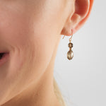 14k Gold Smokey Quartz Earrings - Simply Whispers