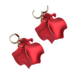 Red Carnation Dangle Earrings - Simply Whispers