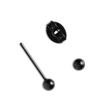 Black Titanium Ball Stud Earrings - Simply Whispers