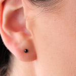 Black Titanium Ball Stud Earrings - Simply Whispers