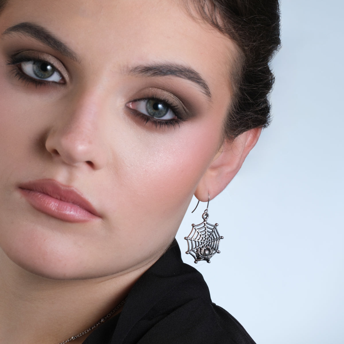 Stainless Steel Spiderweb French Hook Earrings - Simply Whispers