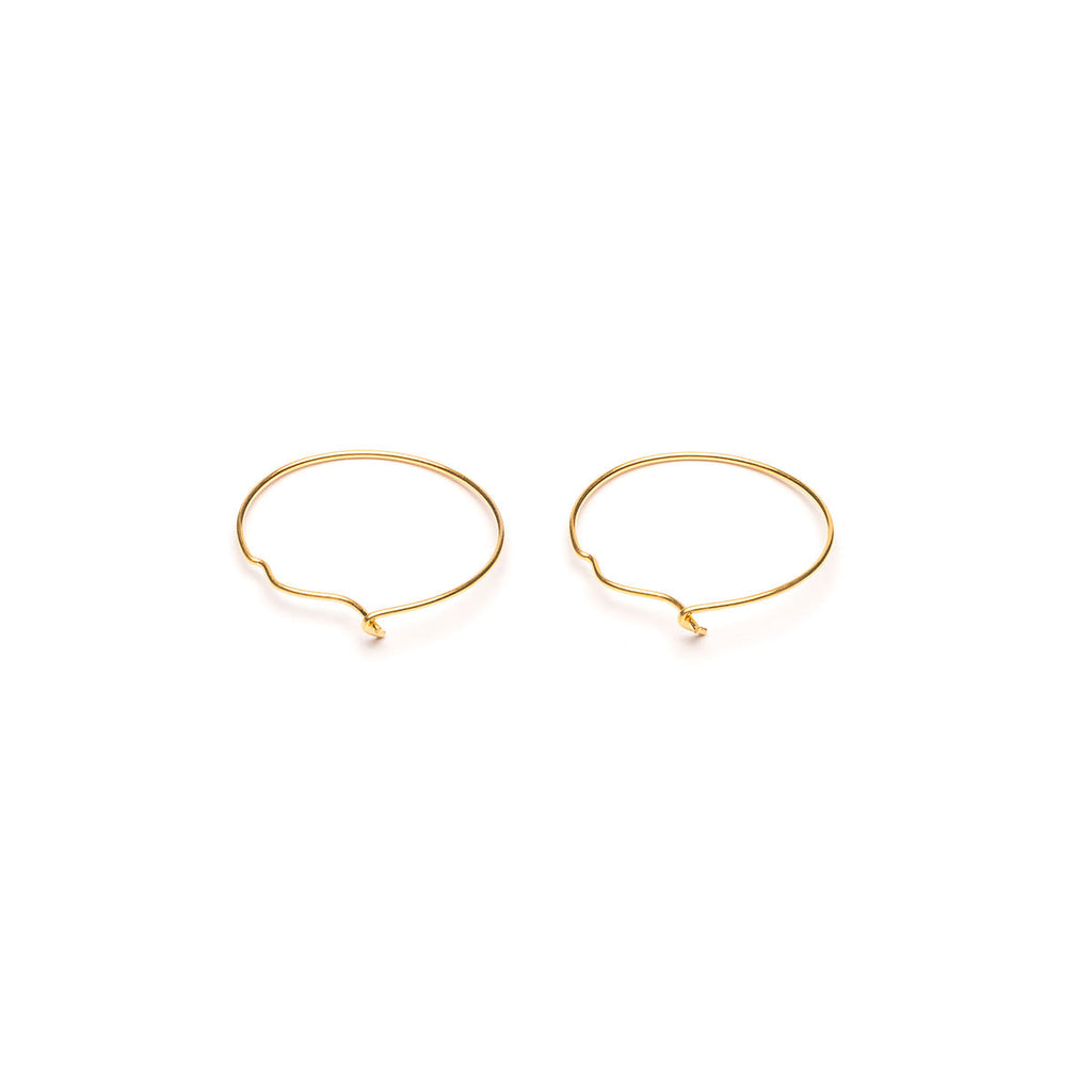 Small Hoop Earrings Gold Plated - Simply Whispers