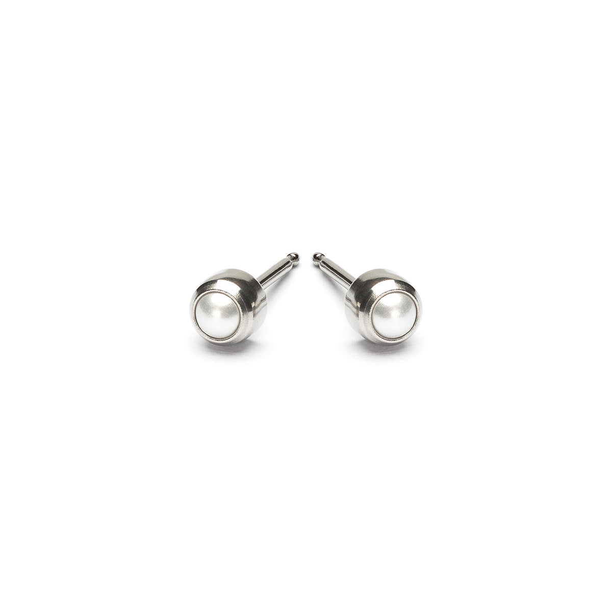Surgical steel pearl earrings deals