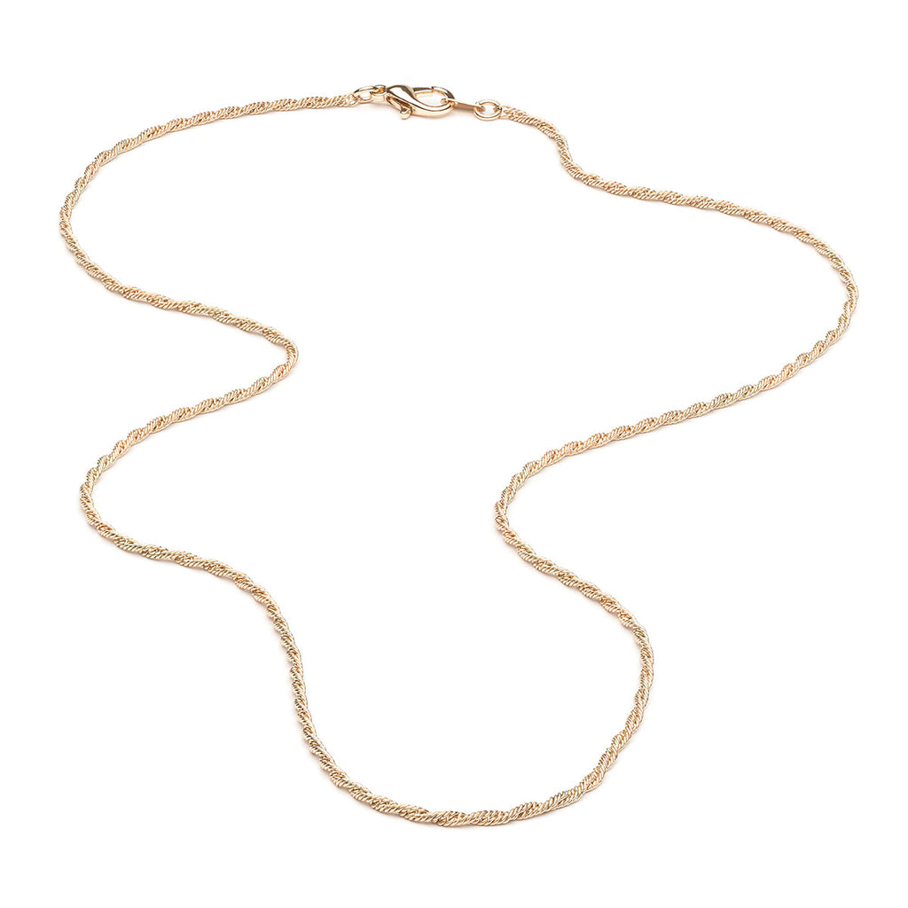 Gold Plated 20 inch Thin Rope Chain Necklace - Simply Whispers