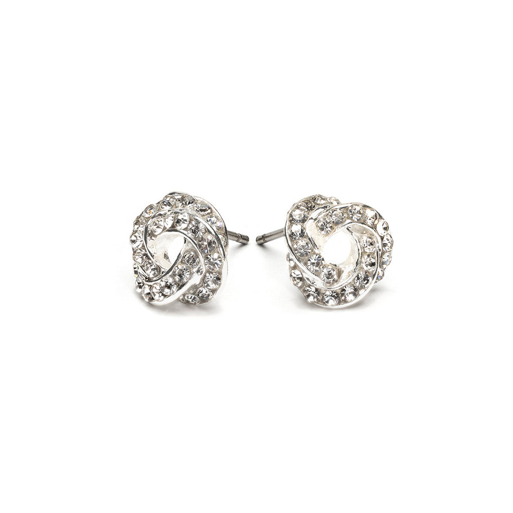 Knot Crystal Stud Earrings - Simply Whispers