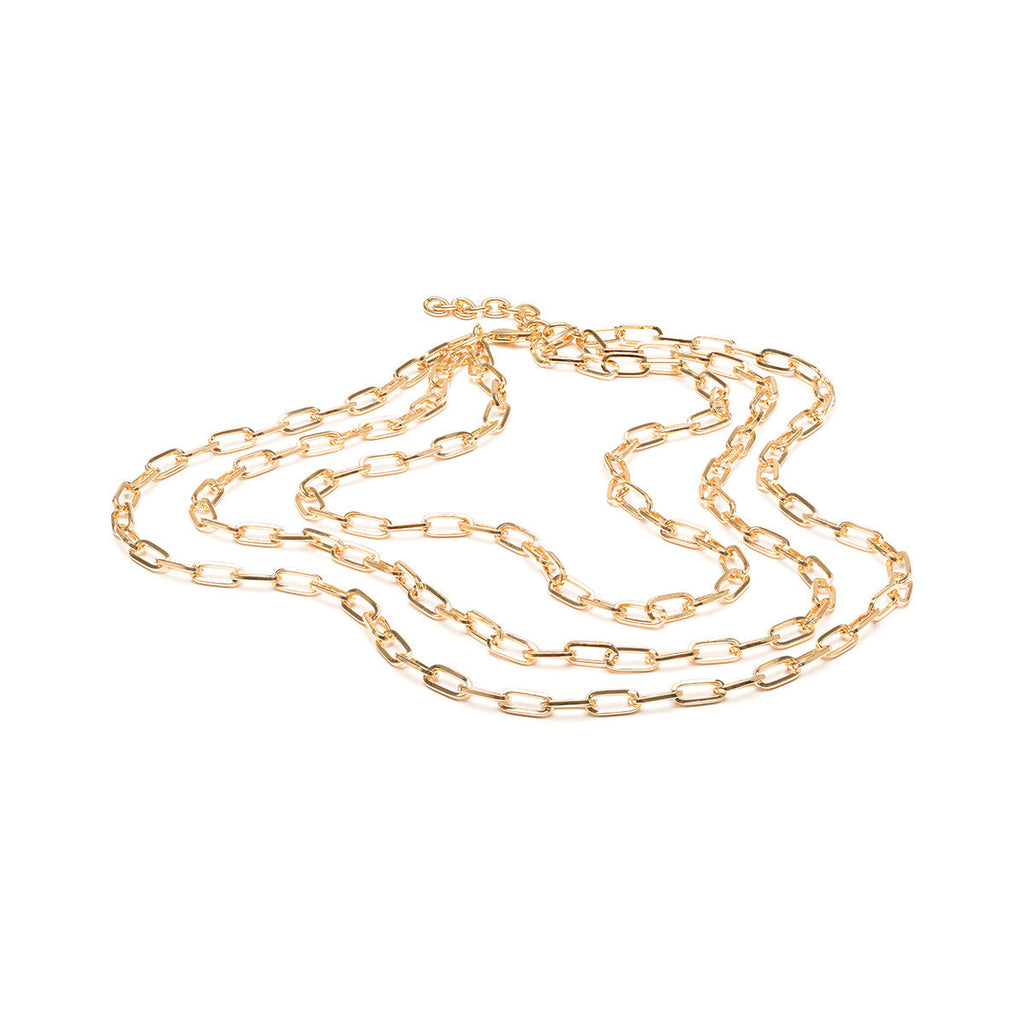 Triple Layered Paper Clip Chain Necklace - Simply Whispers