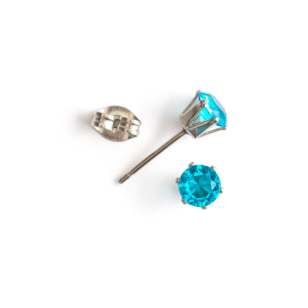 Turquoise Titanium Stud Earrings Simply Whispers