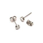 Crystal bezel titanium stud earrings - Simply Whispers