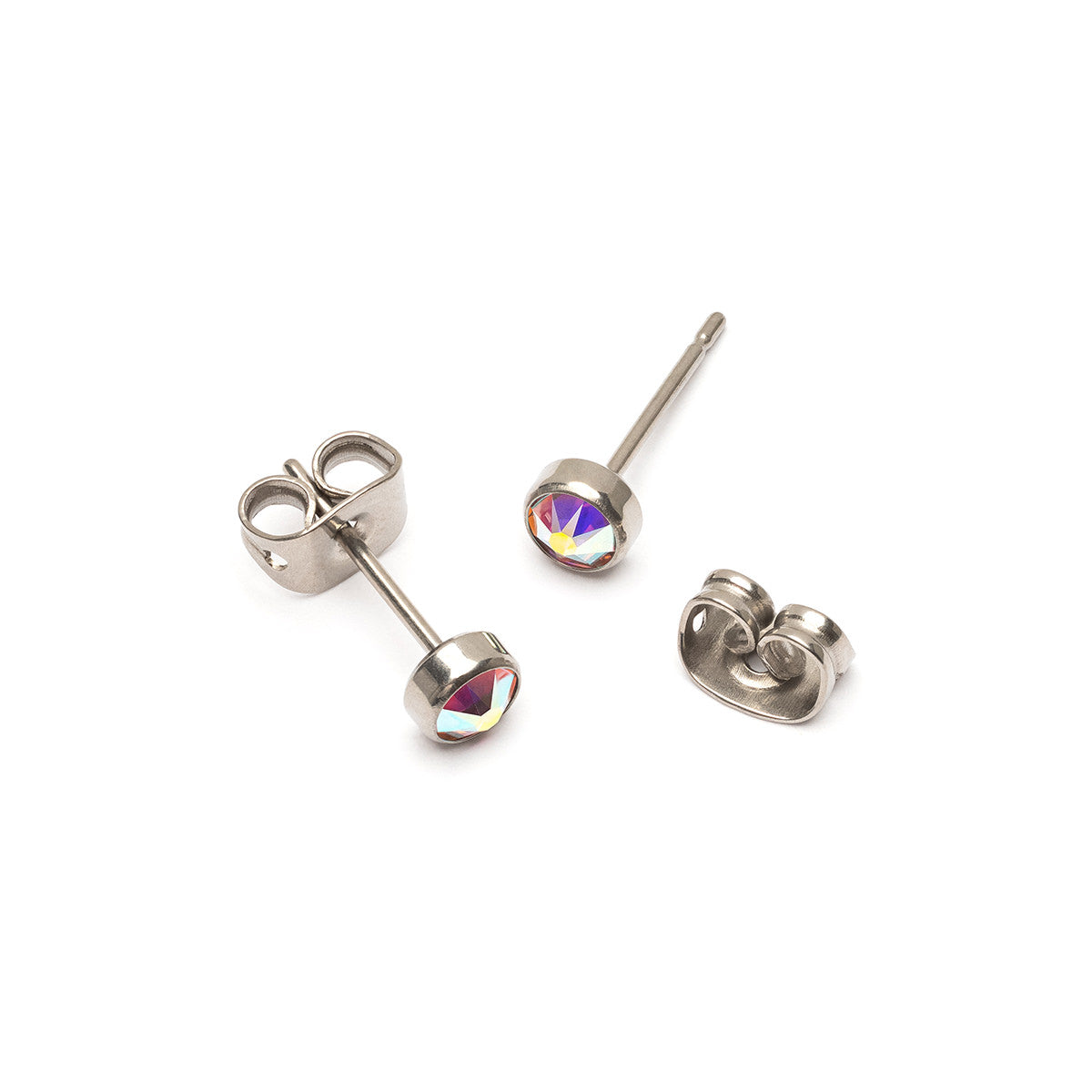 Aurora borealis titanium stud earrings - Simply Whispers