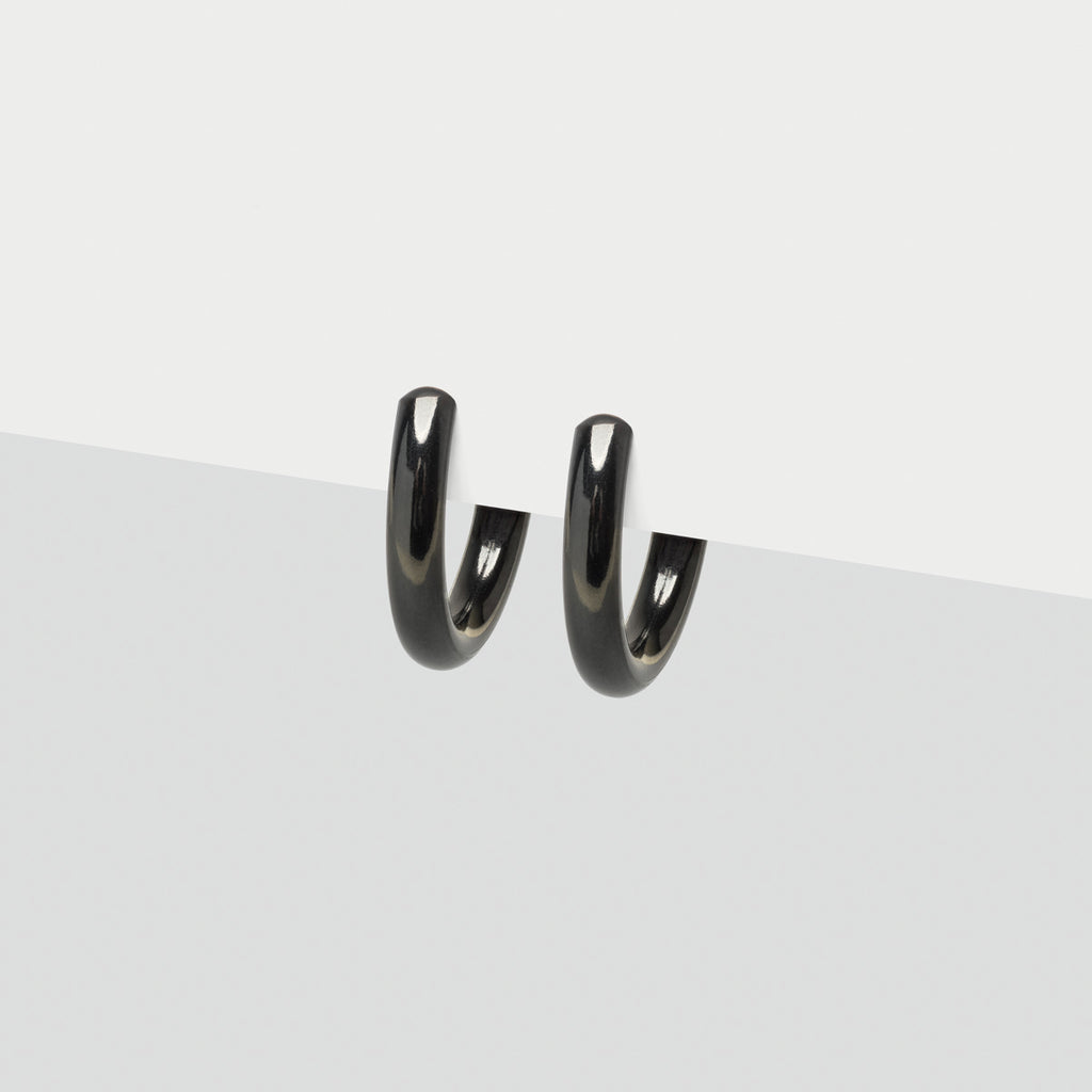 Black small clip on earrings - Simply Whispers