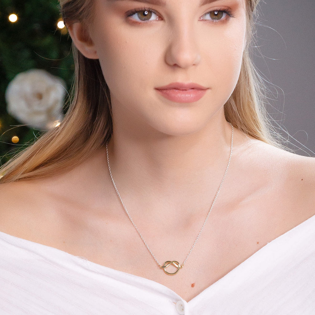 Knot Necklace Gold & Silver Plated - Simply Whispers