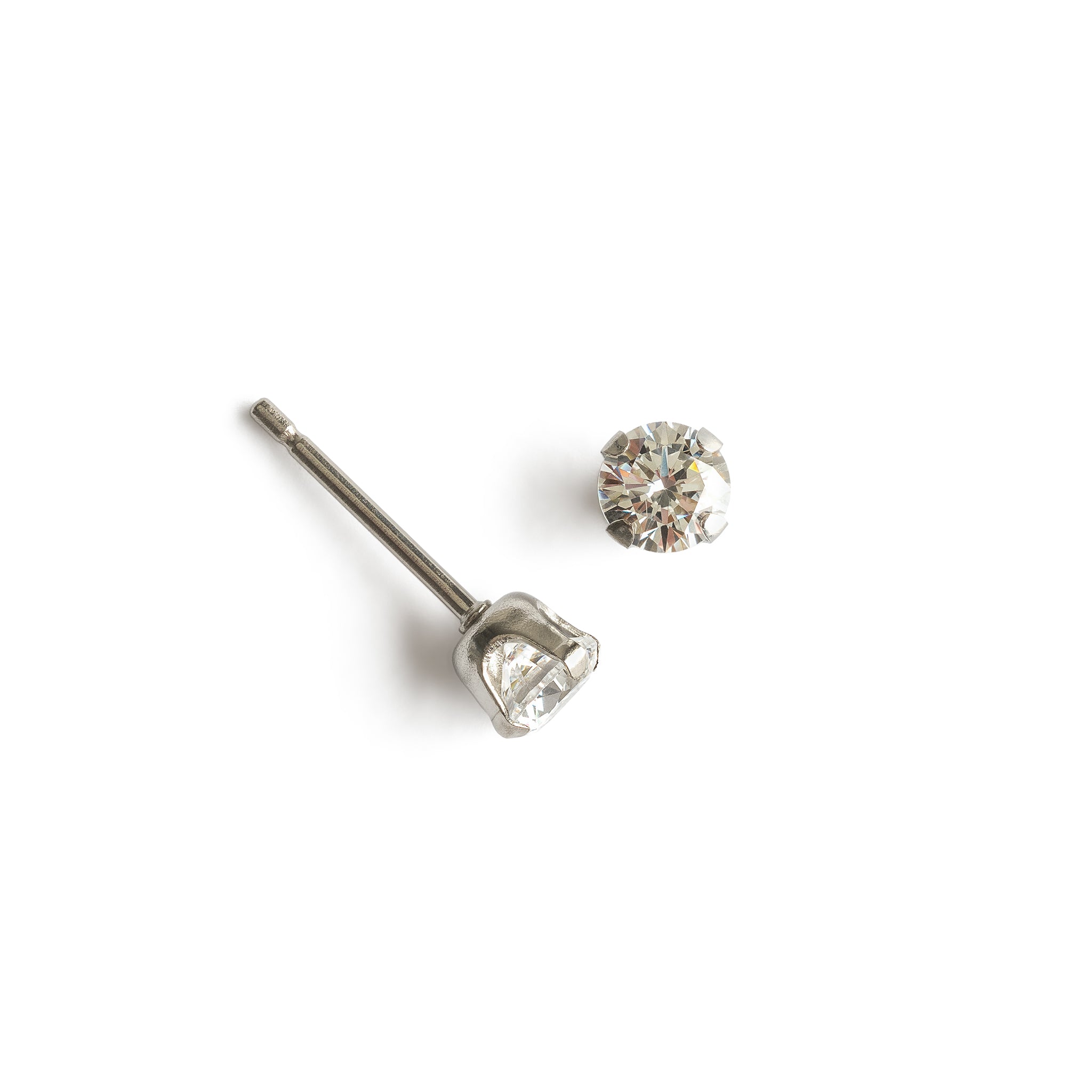 Stainless steel diamond earrings hotsell