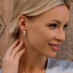 Silver Oval Chunky Hoop Earrings - Simply Whispers