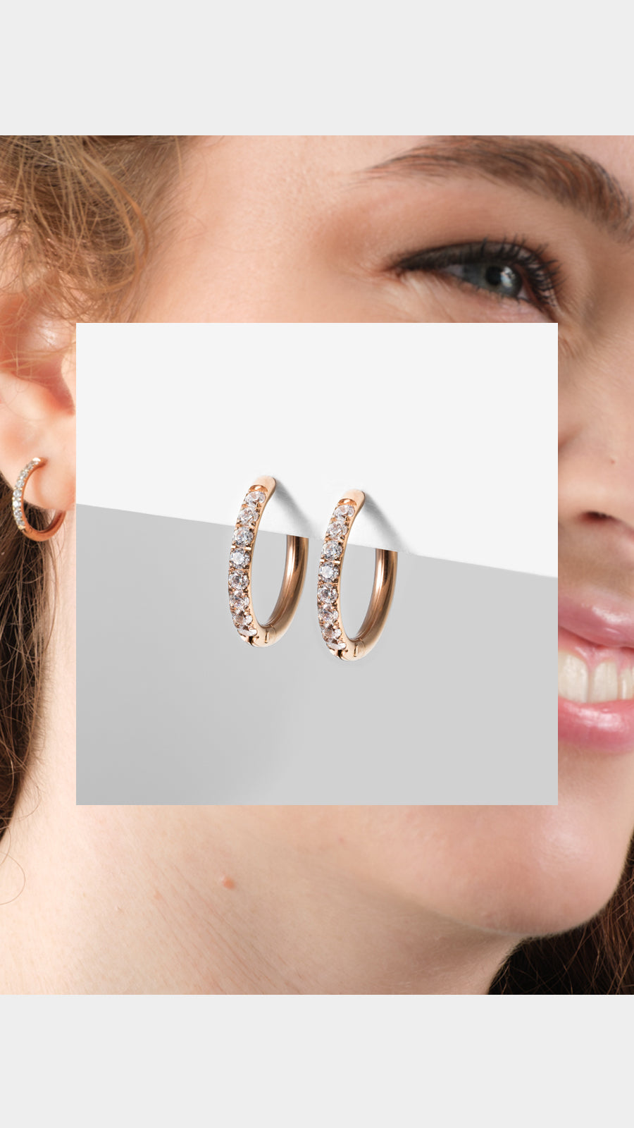 Titanium Earrings adorned with Swarovski Crystals