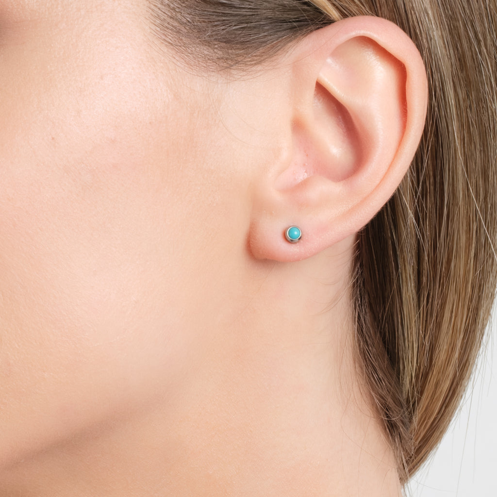 Turquoise Mini Stud Earrings - Simply Whispers