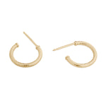 14k Yellow Gold Patterned Hoop Earrings - Simply Whispers