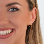 14k Yellow Gold 12 mm Posted Hoop Earrings - Simply Whispers