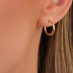 14k Yellow Gold 12 mm Posted Hoop Earrings - Simply Whispers