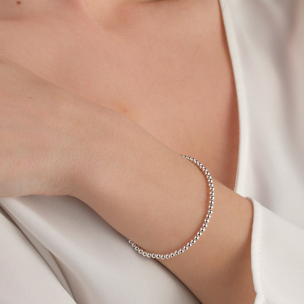 3 mm Ball Sterling Silver Bracelet - Simply Whispers