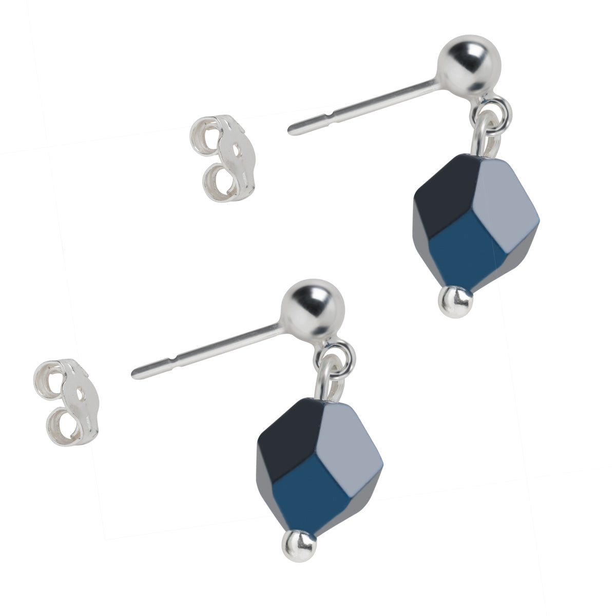 925 Sterling Silver Blue Peacock Drop Earrings - Simply Whispers