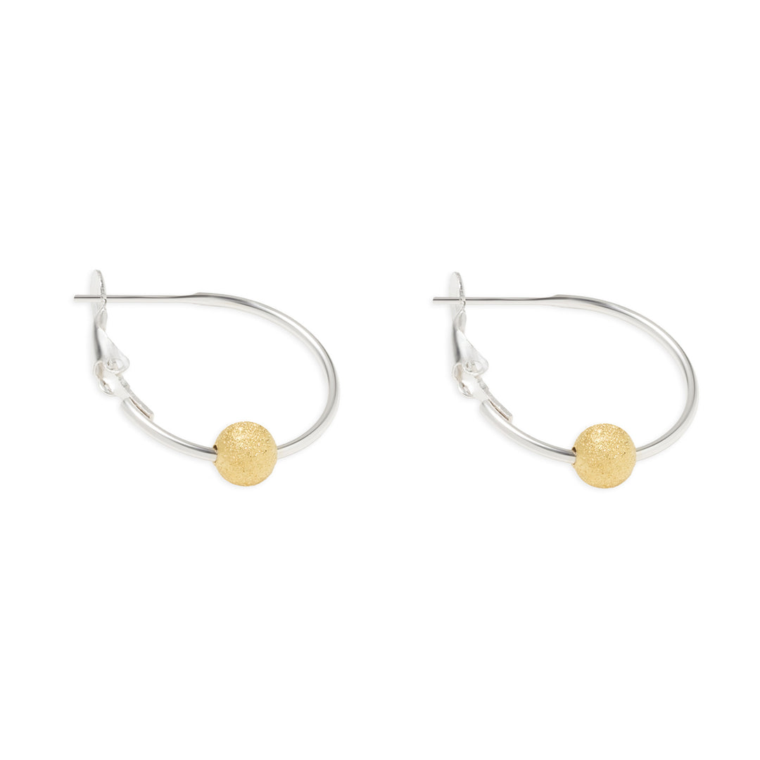 Silver Hoop Earrings Silver & Gold Simply Whispers