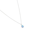 Sterling Silver Blue Drop Opal Necklace - Simply Whispers