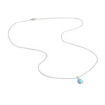 Sterling Silver Blue Drop Opal Necklace - Simply Whispers