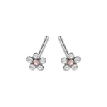 Mini Pink Daisy Stud Earrings - Simply Whispers