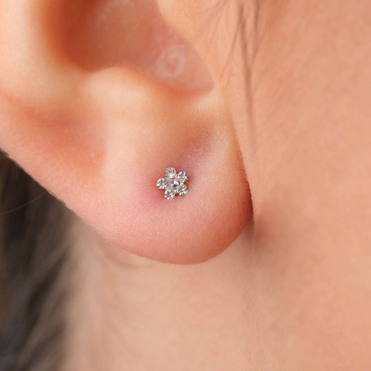 Mini Pink Daisy Stud Earrings - Simply Whispers