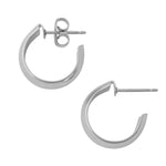 Stainless Steel Wide Smooth Posted Huggie - Simply Whispers