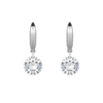 925 Sterling Silver Round Zirconia French Hook Earrings - Simply Whispers
