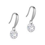 925 Sterling Silver Round Zirconia French Hook Earrings - Simply Whispers
