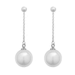 Silver Plated Pearl Chain Drop Earrings - Simply Whispers