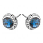 Blue Crystal Stud Earrings - Simply Whispers