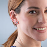 Blue Crystal Stud Earrings - Simply Whispers