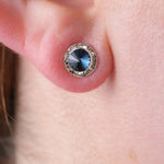 Blue Crystal Stud Earrings - Simply Whispers