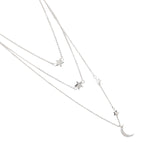 Layered Moon and Star Necklace - Simply Whispers