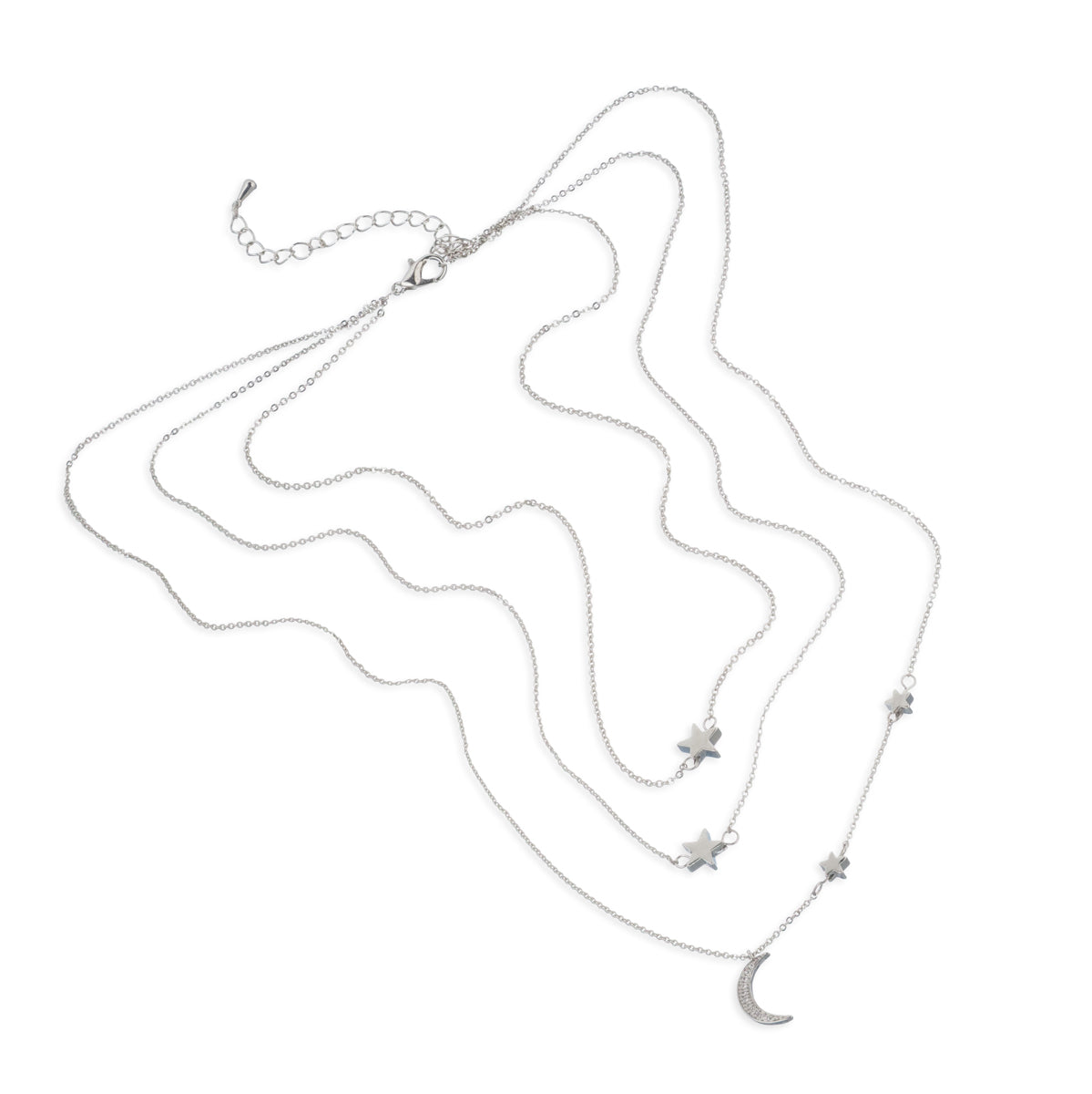 Layered Moon and Star Necklace - Simply Whispers