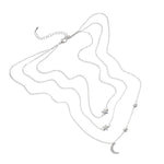 Layered Moon and Star Necklace - Simply Whispers