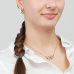 Gold Bee Silver Honeycomb Necklace - Simply Whispers