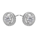 Cubic Zirconia 8 mm Silver Stud Earrings - Simply Whispers
