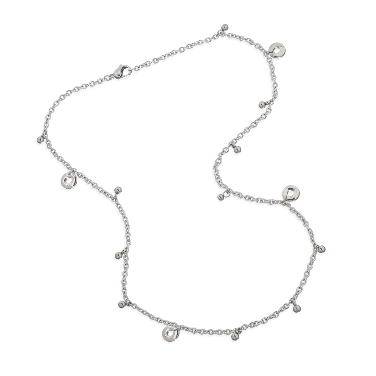 Stainless Steel Beads and Circle Charms Necklace - Simply Whispers