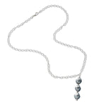 Hematite Drop Silver Necklace - Simply Whispers