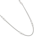 Silver Pearl Chain Necklace - Simply Whispers