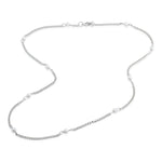 Silver Pearl Chain Necklace - Simply Whispers