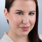 Turquoise Drop Titanium Hoop Earrings - Simply Whispers